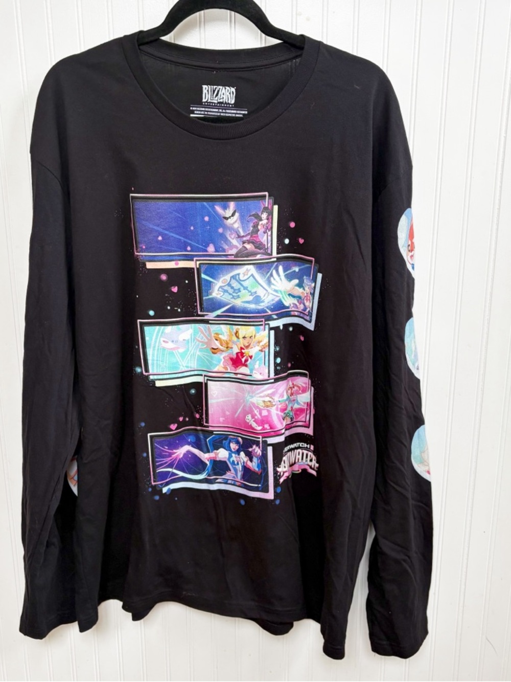 Blizzard Entertainment Overwatch Dokiwatch Black Long Sleeve T-Shirt Men’s 2XL